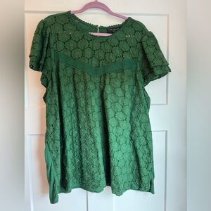 Lane Bryant Emerald Lace Blouse